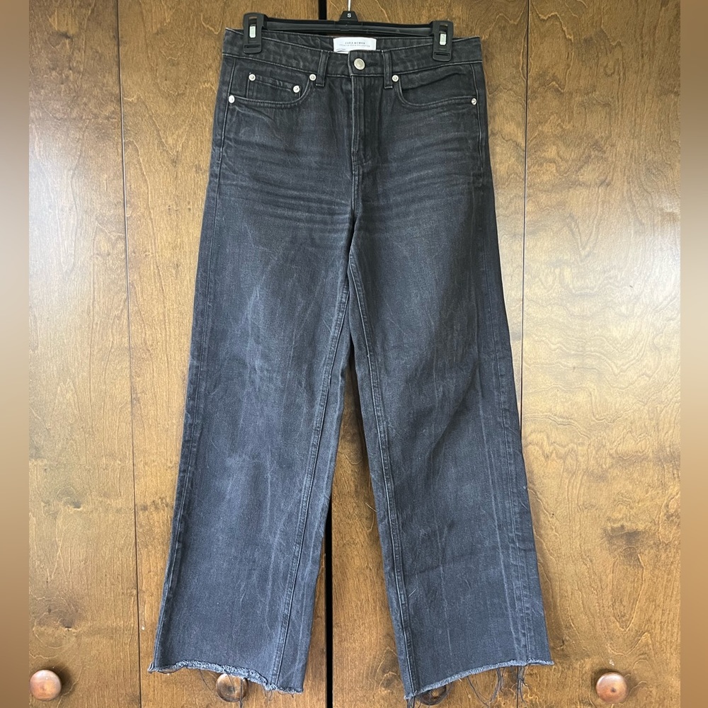 Zara black wide leg jeans